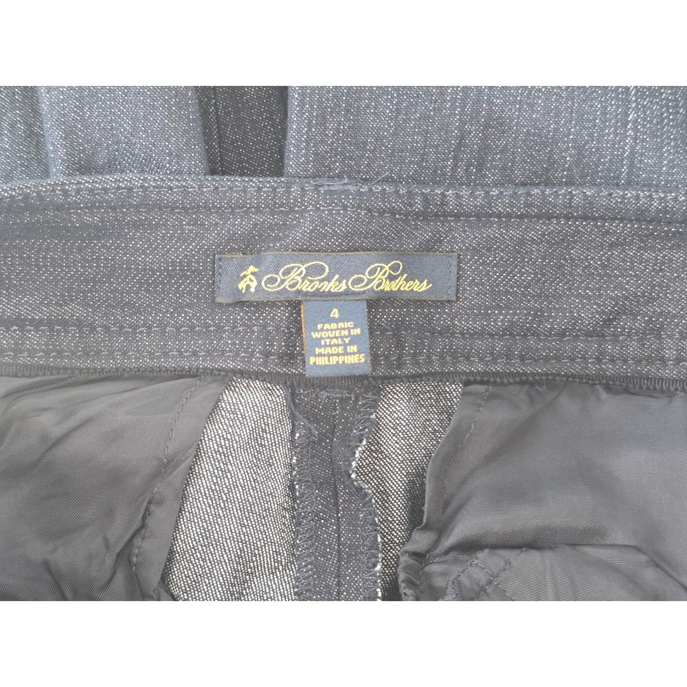 Brooks Brothers Pants Straight Mid Rise Dark Wash Stretch Preppy Office Womens 4 - Picture 8 of 9